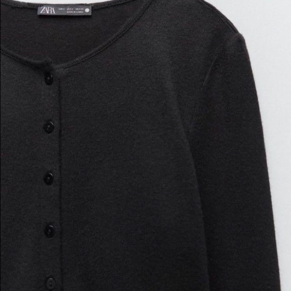 Zara Cropped Knit Cardigan